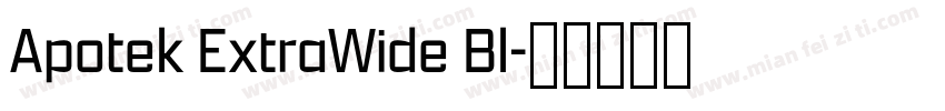 Apotek ExtraWide Bl字体转换